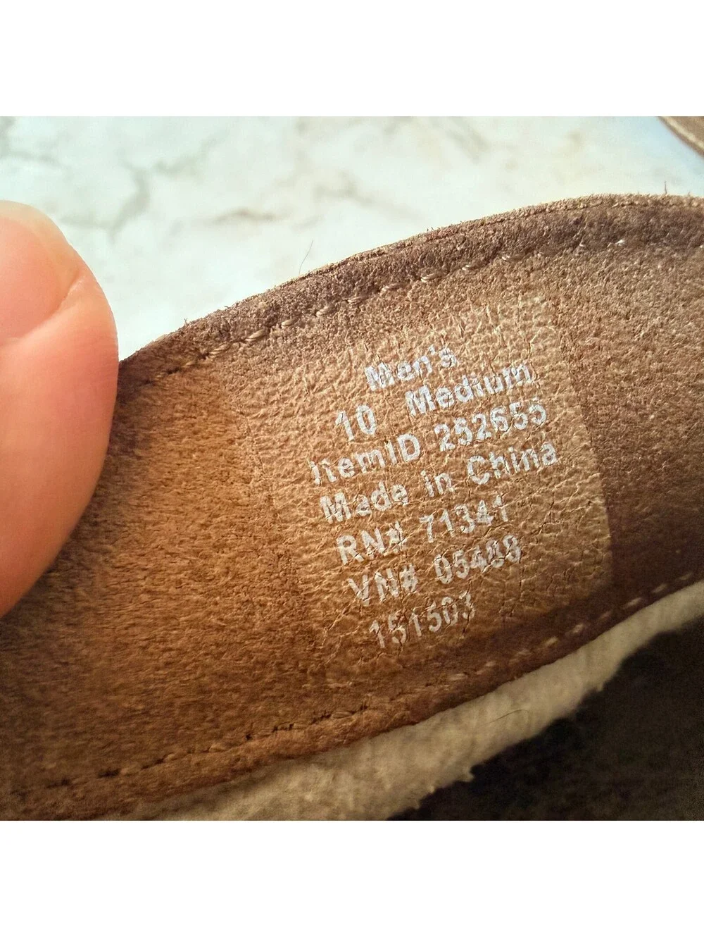 L.L. Bean Brown Suede Moccasin Slippers with Shearling Lining